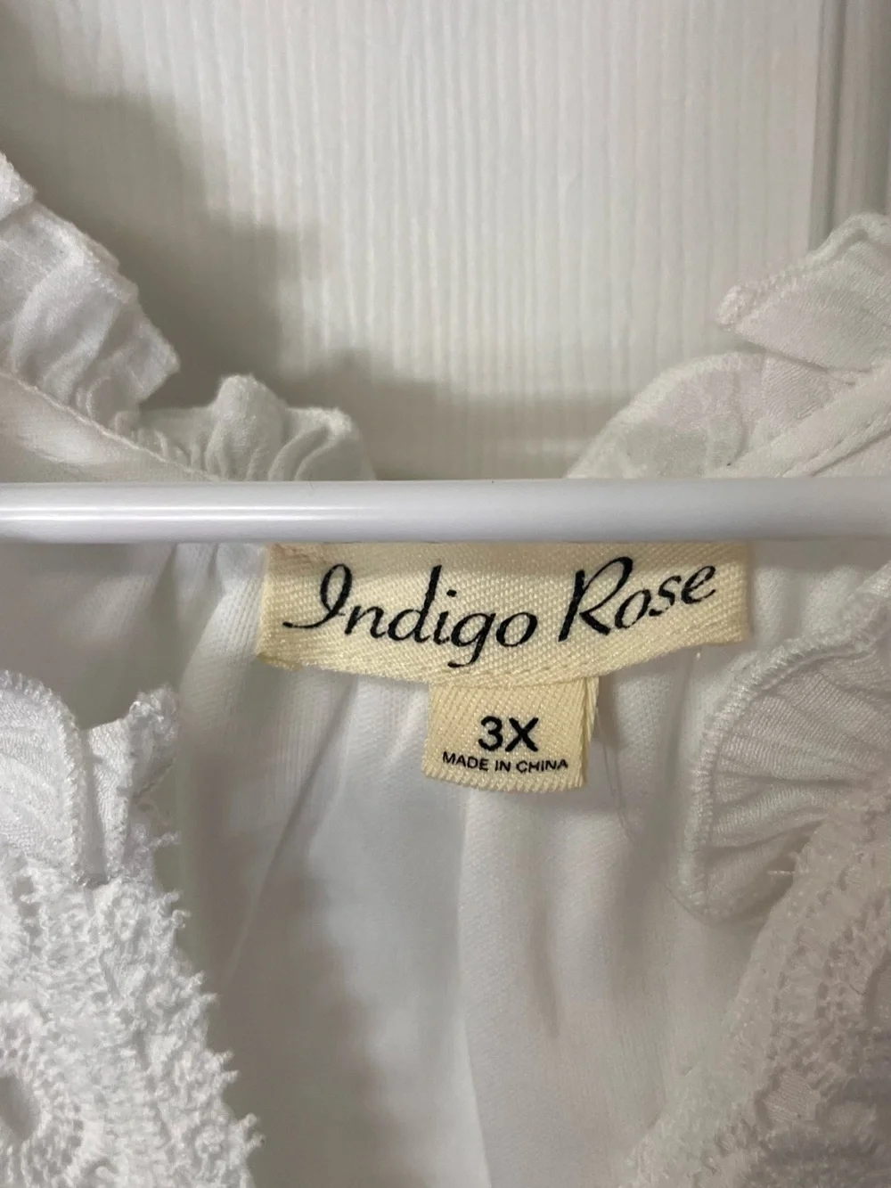 Indigo Kori White Sleeveless Lace-Trim Mini Dress - Picture 3 of 5
